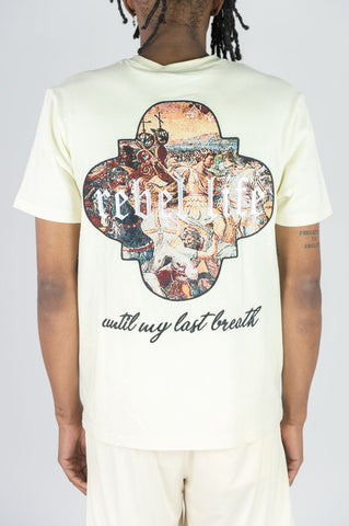 BIG MEN CREAM REBEL LIFE TAPESTRY TEE