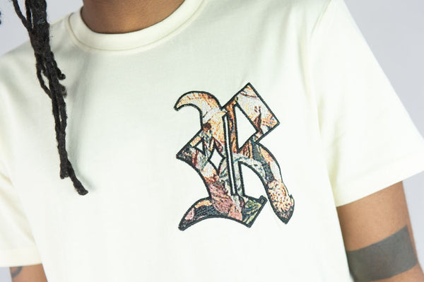 BIG MEN CREAM REBEL LIFE TAPESTRY TEE