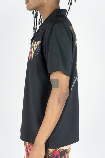 BIG MEN BLACK TRUE LOVE CAMP SHIRTS