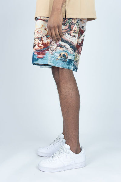 MEN MULTI EMPIRE TAPESTRY SHORTS