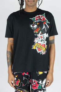 BIG MEN BLACK JAGUAR OVERSIZED TEE
