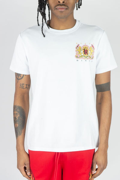 BIG MEN WHITE LION CREST TEE