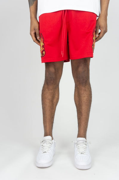 BIG MEN RED LION CREST JERSEY SHORTS