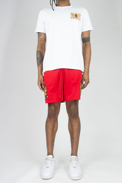 BOYS WHITE/ RED LION CREST TEE