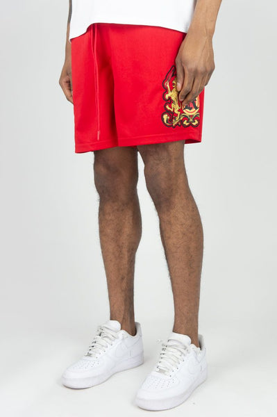 BIG MEN RED LION CREST JERSEY SHORTS