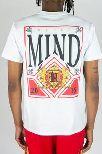 BOYS WHITE/ RED LION CREST TEE