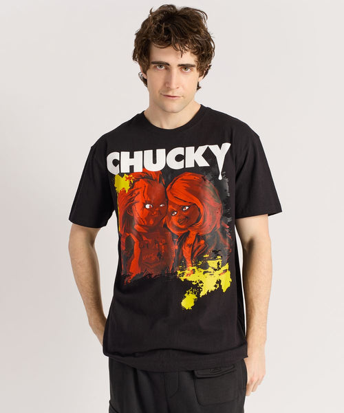 Men Black Chucky Child Play Foreign Tee