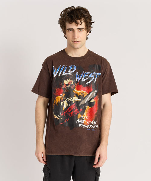 Men Brown Wild West Tee