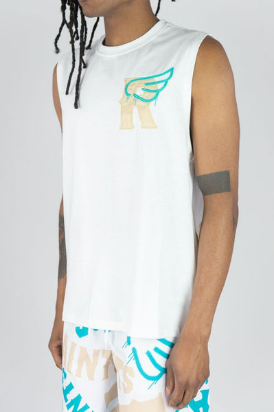 BOYS WHITE SAINTS SLEEVELESS TEE