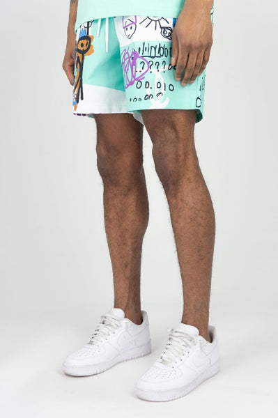 BOYS MINT MORE LOVE BOARD SHORTS