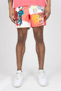 BOYS CORAL MORE LOVE BOARD SHORTS