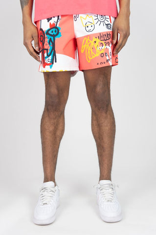 BOYS CORAL MORE LOVE BOARD SHORTS