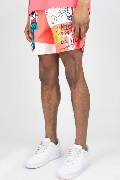 BOYS CORAL MORE LOVE BOARD SHORTS