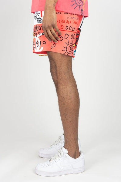 BOYS CORAL MORE LOVE BOARD SHORTS