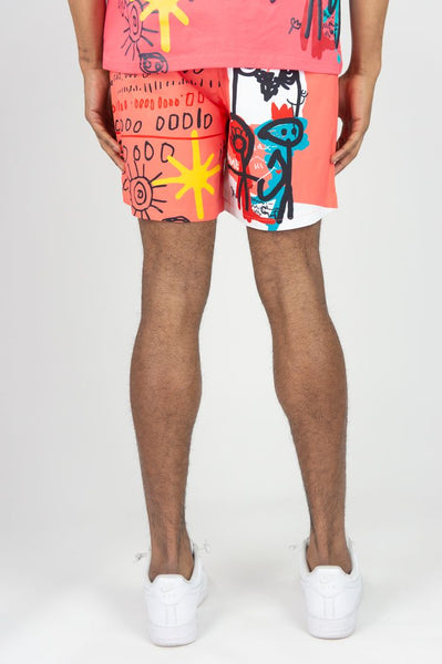 BOYS CORAL MORE LOVE BOARD SHORTS