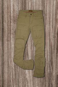 Men Tan Timeless Stacked Cargo Jeans