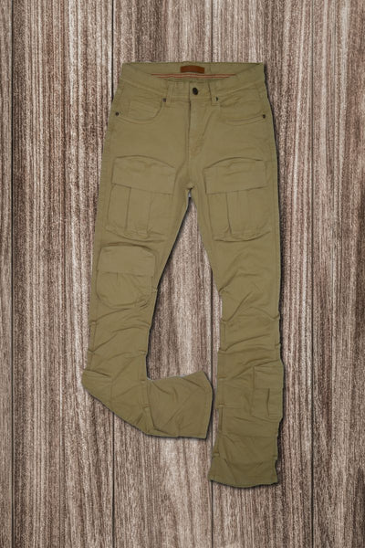 Men Tan Timeless Stacked Cargo Jeans