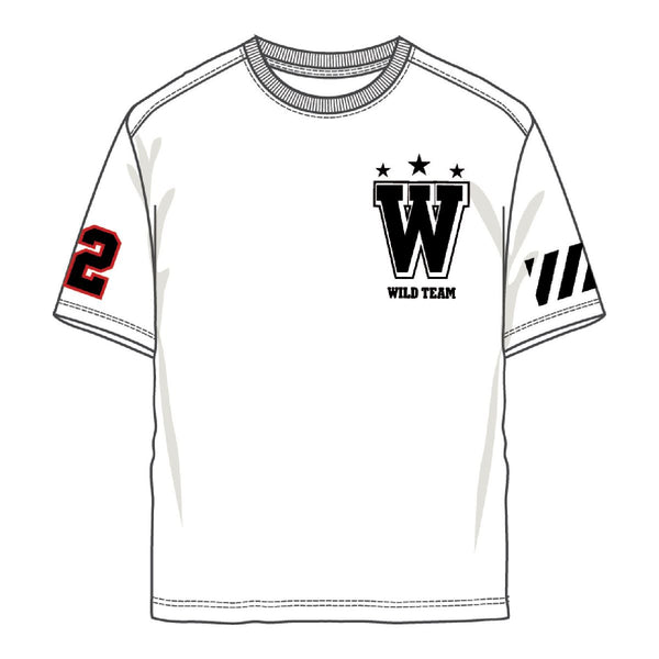 BOYS WHITE/ BLACK X WARRIORS TEE