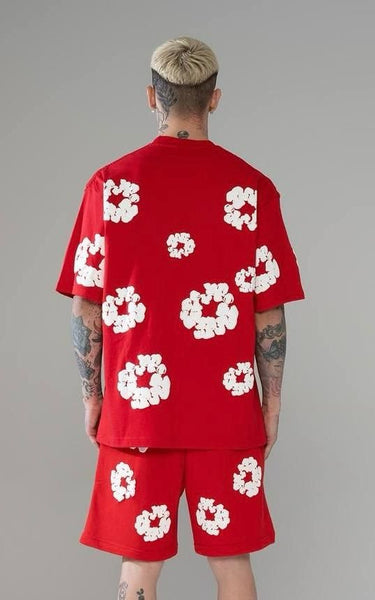 MEN RED TEARS OVERSIZE 2 PCS SET