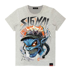 BOYS GREY SIGNAL GRAPHIC TEE