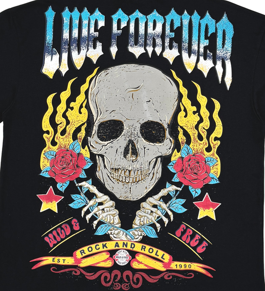 Men Black Live forever tshirt