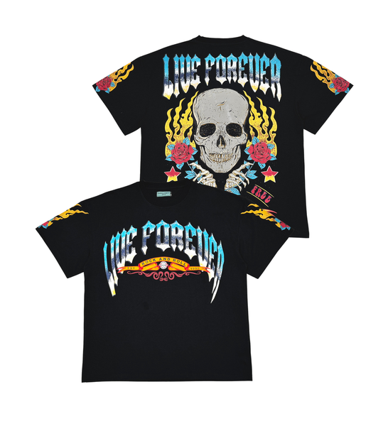 Men Black Live forever tshirt