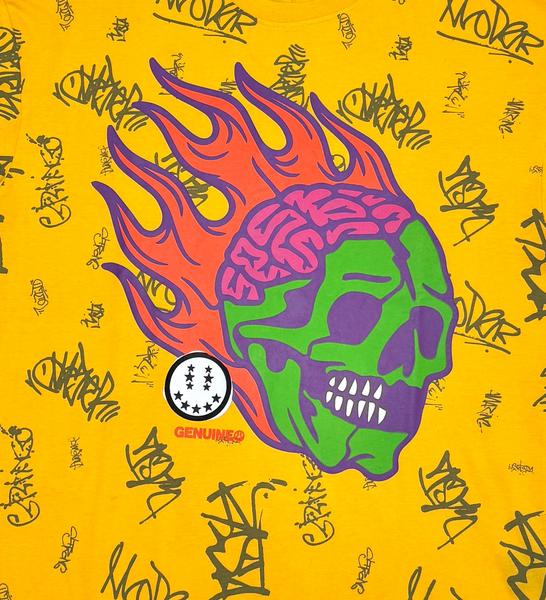 Men Yellow Ride or die tshirt