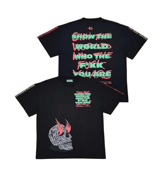 Men Black Show the world tshirt