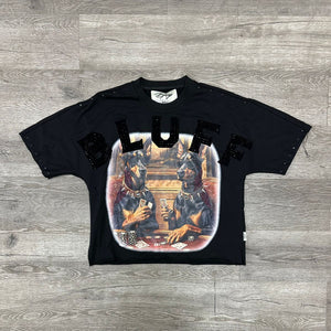 MEN OFF BLACK "BLUFF" F-TERRY CROPPED TEE