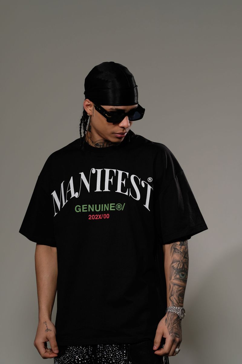 Men Black Manifest tshirt