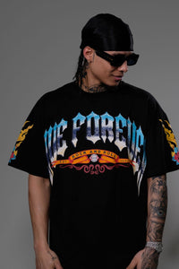 Men Black Live forever tshirt
