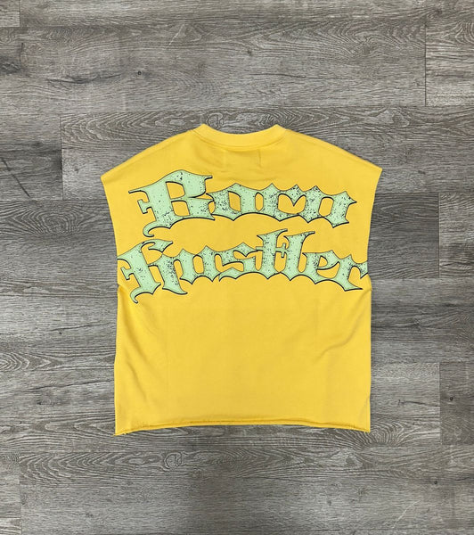 MEN POPCORN "BORN HUSTLER" F-TERRY MUSCLE TEE