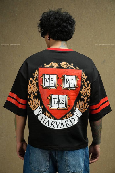 MEN BLACK HARVARD VERITAS CROP TOP
