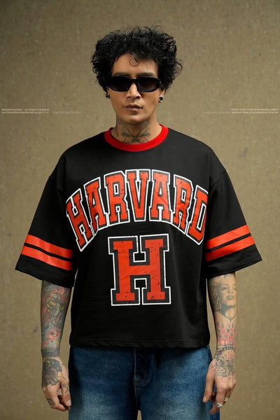 MEN BLACK HARVARD VERITAS CROP TOP