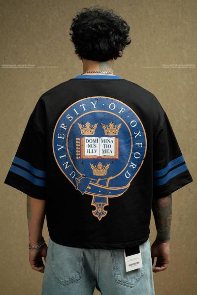 MEN BLACK OXFORD UNIV CROP TOP