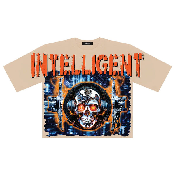 MEN SAND ASTRONAUT DIGITAL OVER SIZED CROP TEE