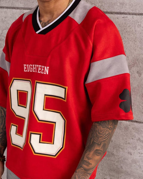 MEN RED LUCKY 21 CROP TOP