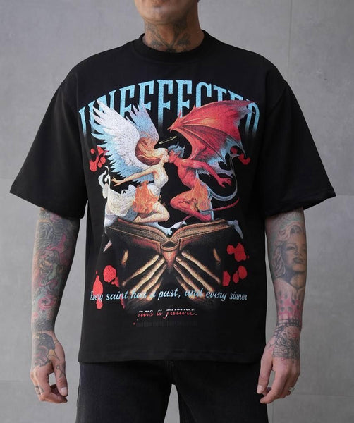 MEN BLACK UNHOLY LOVE TEE