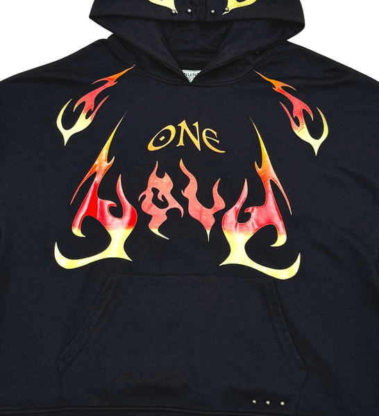 Men Black/ red/ yellow One love short sleeve Crop hoodie
