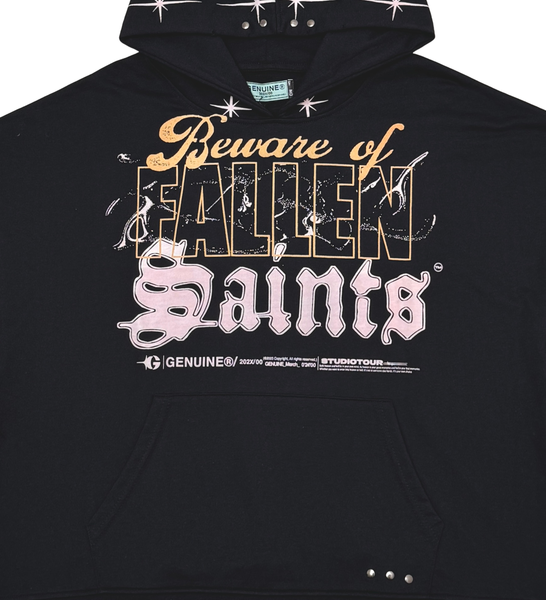 Men Black/ pink Beware short sleeve Crop hoodie
