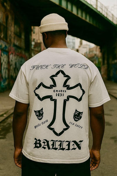 MEN WHITE TUPAC BACK LIFE RHINESTONE CROP TOP