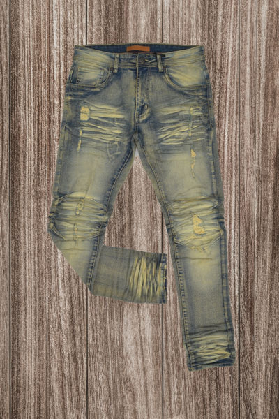 Men Vintage Double Whisker Jeans