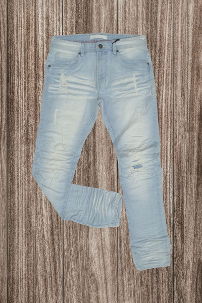 Boys Ice Blue Double Whisker Jeans
