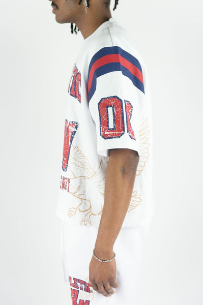 MEN WHITE FLAMING REBEL MINDS JERSEY