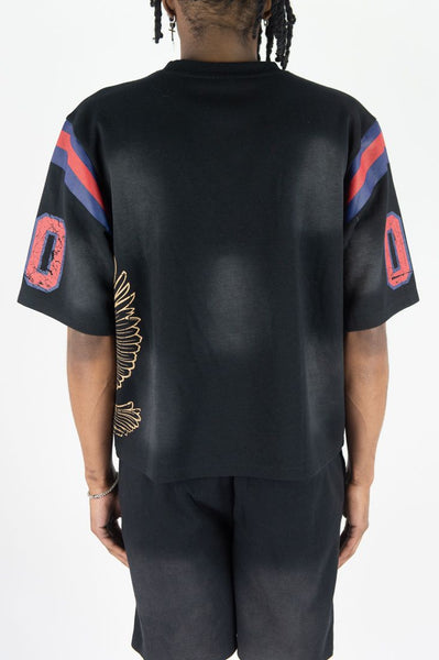 MEN BLACK FLAMING REBEL MINDS JERSEY