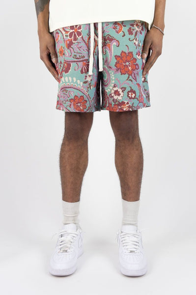 MEN CREAM LOVESICKNESS TAPESTRY SHORTS
