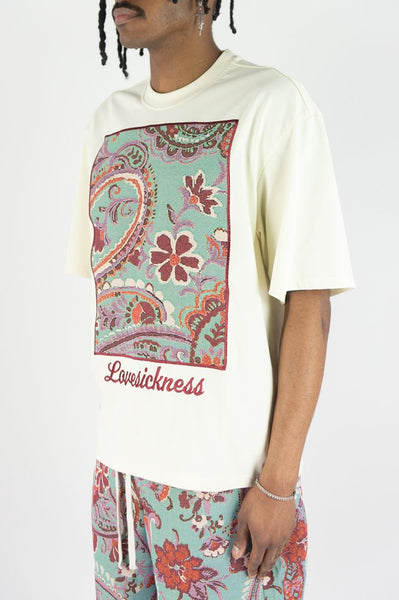MEN CREAM LOVESICKNESS TAPESTRY TEE