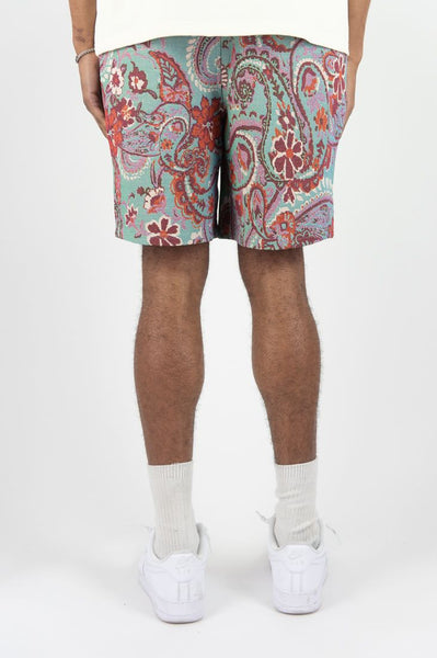 MEN CREAM LOVESICKNESS TAPESTRY SHORTS