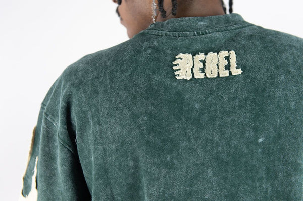 MEN GREEN REBEL FLAME TEE