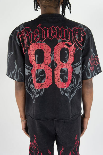 MEN SAINT RHINESTONE CROP TEE